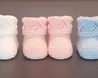 Chaussettes De Bebe En Tricot Etsy