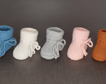 Chaussettes De Bebe En Tricot Etsy