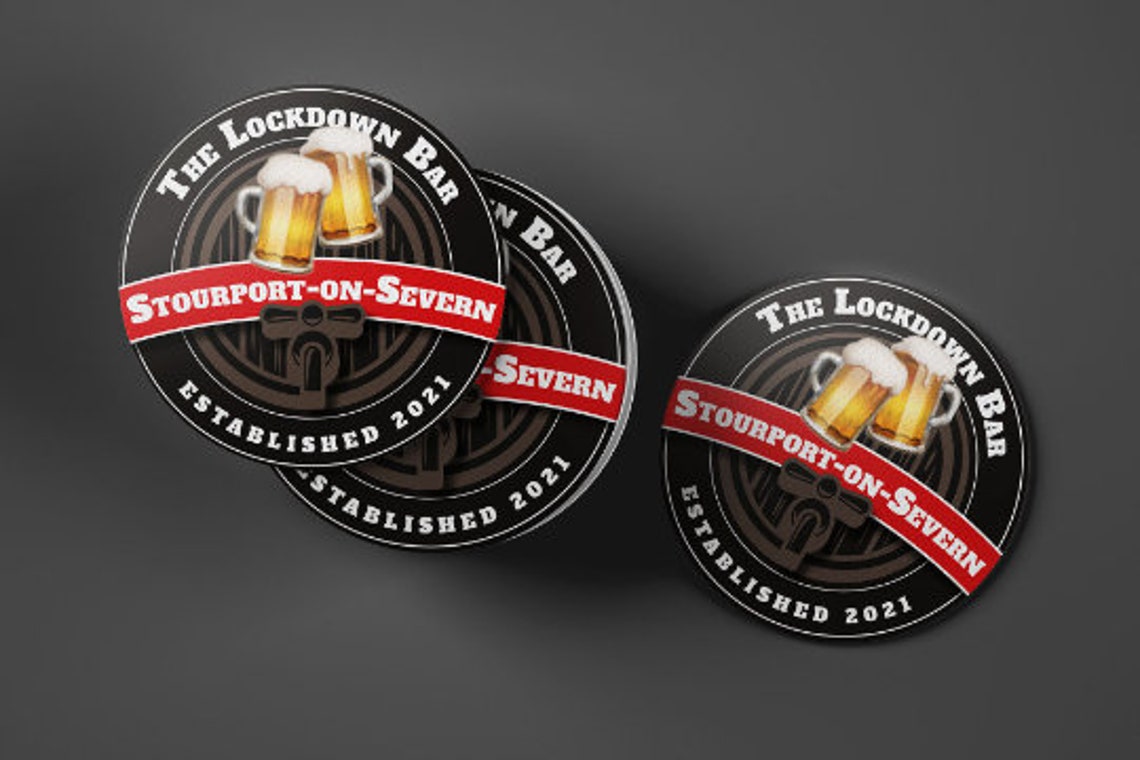 Home Bar Custom Beer Mats 94mm Round Or Square for garden Etsy