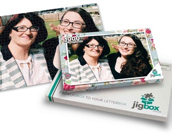 Mothers Day Photo Jigsaw Puzzle personalised in Printed Box. 24/54/90/500/768/1000 pcs Card Puzzle U.K. made. Fast 1-2 day delivery option