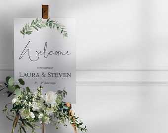 Wedding welcome or table plan for Easel Board Printed A1-A3. Fast Print and Delivery