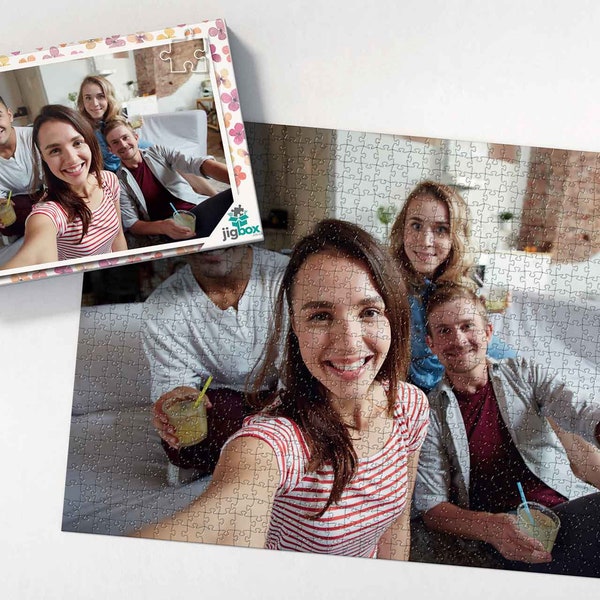 24-1000 Piece Photo Jigsaw Puzzle personalised in Printed Box. 24/54/90/500/768/1000 pcs Card Puzzle U.K. made. Fast 1-2 day delivery option