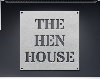 The Hen House Chicken Coop Sign - Backyard Chicken Gift - Cute Chicken Coop Décor - Weather Resistant Metal Street Sign - Chicken Lover