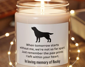 Labrador Memorial Gift, Black Lab Loss Candle, Loss Of Labrador Retriever Candle, Sympathy Black Lab Memory