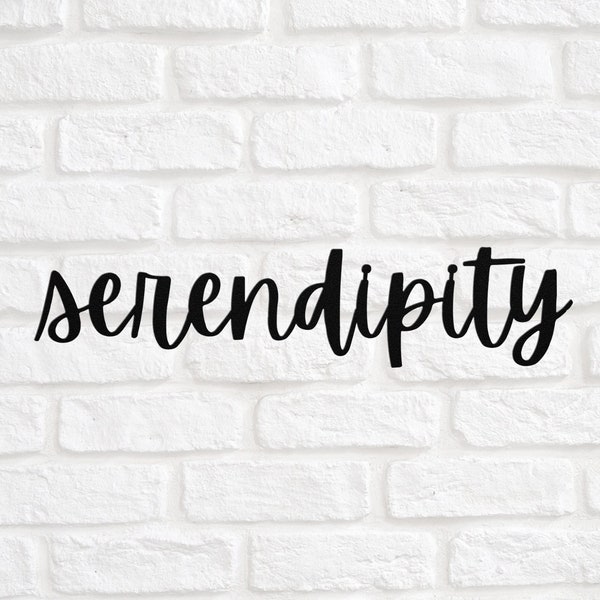 Serendipity Sign Serendipity Metal Quote, Nordic Wall Art, Serendipity Wall Art, Serendipity, Birthday Nordic Decor