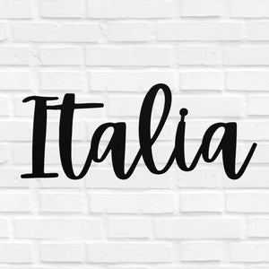 Italia Sign Metal Italy Wall Art Souvenirs Gift For Italian Decor Italiana Italiano Rome Naples Milan Turin Decor