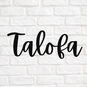 Talofa Metal Sign Samoan Wall Art Plaque Samoa Front Home Decor Porch Door Hanger Christmas Gift