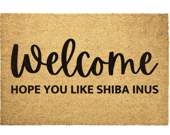 Shiba Inu Doormat Outdoor Rug Coir Door Mat Hope You Like Shiba Inus Decor Housewarming Home Summer Winter Christmas House Gift