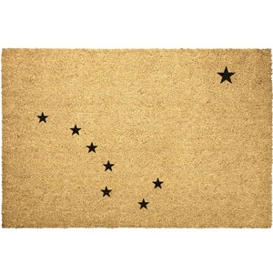 Alaska Flag Doormat Alaska State Flag Outdoor Rug Gift for Alaskan Door Mat Front Porch Decor Housewarming Home Christmas Summer Gift