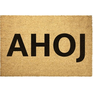 Ahoj Doormat Slovak Outdoor Mat Rug Hi Hello Slovakia Front Home Decor Porch Carpet Christmas Gift