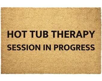 Hot Tub Therapy Session in Progress Doormat Outdoor Rug 