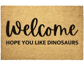 Dinosaur Coir Doormat Outdoor Rug Hope You Like Dinosaurs Door Mat Decor Housewarming Home Christmas Summer Gift