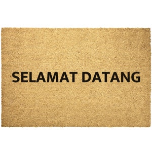 Indonesian Doormat Selamat Datang Outdoor Rug Coir Indonesia Door Mat Decor Housewarming Home Gift