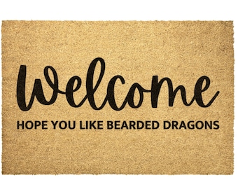 Bearded Dragon Coir Doormat Outdoor Rug Hope You Like Bearded Dragons Door Mat Decor Housewarming Home Christmas Summer Gift