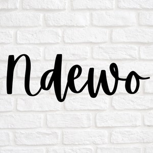 Igbo Metal Sign Ndewo Wall Art Plaque Southeastern Nigeria Front Home Decor Porch Door Hanger Christmas Gift