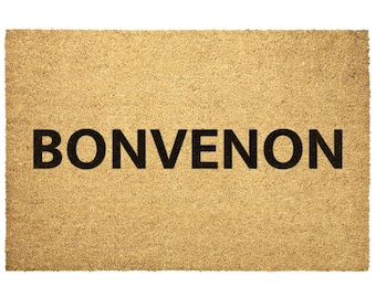 Esperanto Welcome Doormat Bonvenon Outdoor Rug Coir  Door Mat Decor Housewarming Home Gift