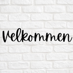 Norwegian Metal Sign Velkommen Wall Art Plaque norsk Norway Front Home Decor Porch Door Hanger Christmas Gift