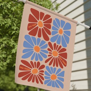 Subtle Anti Trump Flag, Anti Trumpism Floral Fck Trump Fdt Yard Sign Feminist Flag, Liberal Trump Parody Anti Republican Garden Flag Banner