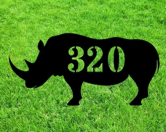 Rhino Figurine Rhino Figure Rhino Statue Rhino Miniature Rhino Silhouette Rhino Sculpture Tiny Mini Vintage Rhino