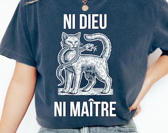 Ni Dieu Ni Maître, Anti-Authoritarian Tshirt, No God No Master, Anti Trump Shirt Leftist Protest Shirt Anarchist T-shirt Anti Trump Shirt d