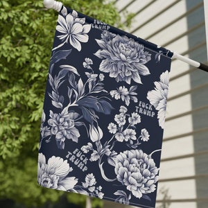 Subtle Anti Trump Flag, Anti Trumpism Floral Fck Trump Fdt Yard Sign Feminist Flag, Liberal Trump Parody Anti Republican 24.5&#39;&#39; × 32&#39;&#39;