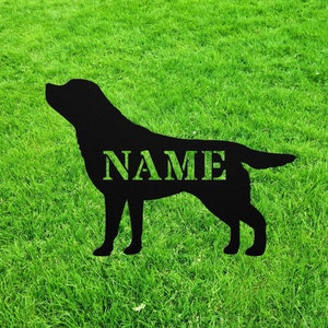 Personalized Labrador Garden Statue Stake, Custom Lab Outdoor Yard Art Decor, Memorial Remembrance Sculpture, Outdoor Statue