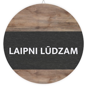 Latvian Welcome Sign Laipni Ludzam Door Hanger Wood Sign Front Door Wreath Front Door Decor Decor Housewarming Home Gift