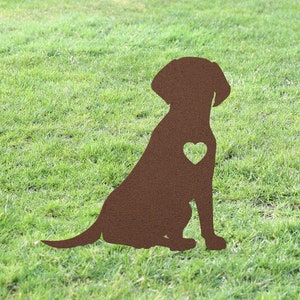 Personalized Labrador Garden Statue Stake, Custom Lab Outdoor Yard Art Decor, Memorial Remembrance Sculpture, Outdoor Statue