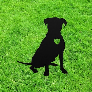 Personalized Pit Bull Yard Statue Stake, Custom Pit Bull Outdoor Garden Art Decor, Memorial Remembrance Sculpture Outdoor Statue Silhouette