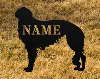 Personalized Borzoi Yard Statue Stake, Custom Borzoi Outdoor Garden Art Decor, Memorial Remembrance Sculpture, Outdoor Statue