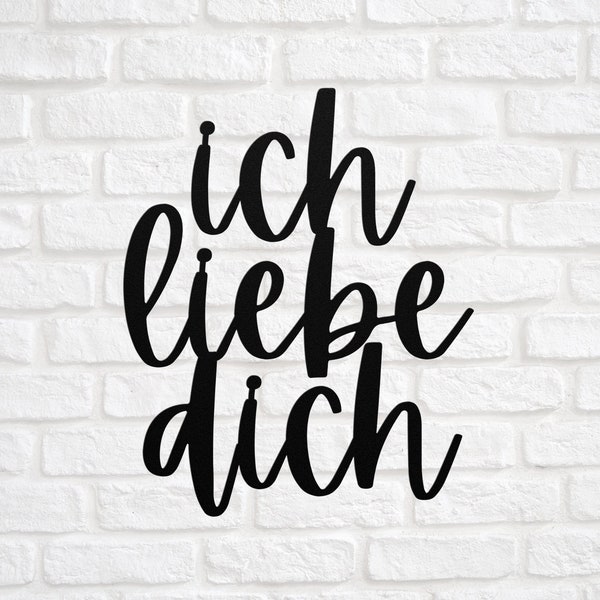 Ich Liebe Dich Sign German I Love You Deutsch Deutschland Sign Metal Word Gift For German Home Decor Wedding Christmas Gift