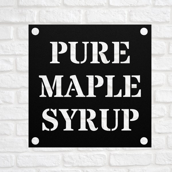 Maple Syrup Sign Etsy