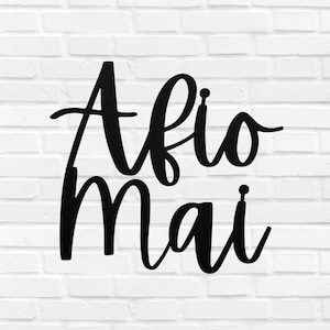 Samoan Welcome Sign Metal Wall Art Afio Mai Polynesian Home Entry New Home Samoa Sign