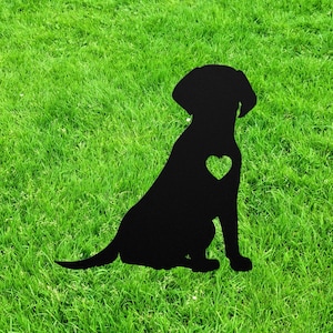 Personalized Labrador Garden Statue Stake, Custom Lab Outdoor Yard Art Decor, Memorial Remembrance Sculpture, Outdoor Statue
