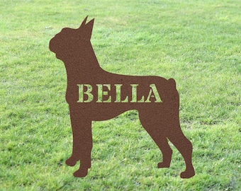 Boston Terrier Figurine, Red Boston Terrier Gifts For Men, Boston Terrier Dogs, Boston Terrier Art Outdoor Yard Art Decor Memorial Sculpture