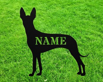 Personalized Pharaoh Hound Yard Statue Stake, Custom Pharaoh Hound Outdoor Garden Art Decor, Memorial Remembrance Sculpture Outdoor