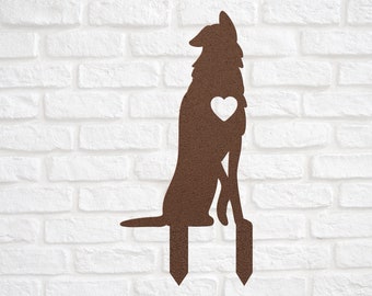 Personalized Borzoi Yard Statue Stake, Custom Borzoi Outdoor Garden Art Decor, Memorial Remembrance Sculpture, Outdoor Statue