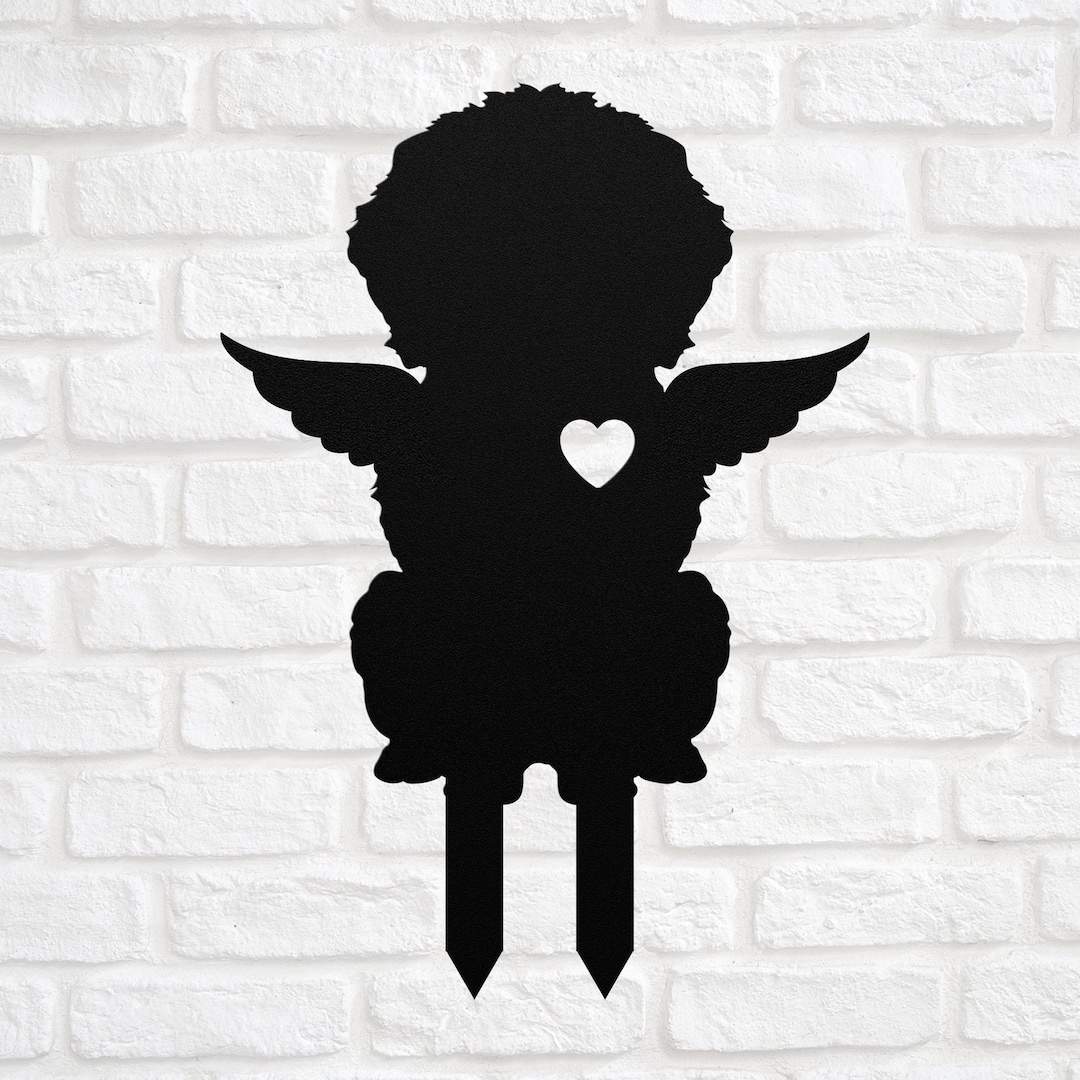 Bichon Frise Angel Wings Garden Statue Stake Custom Bichon Frise ...