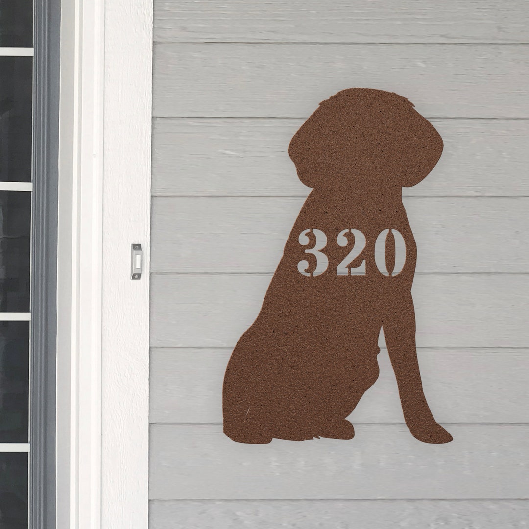 Personalized Beagle Address House Number Sign Metal Wall Art, Custom ...