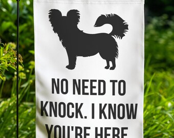 Long Haired Chihuahua Garden Flag Yard Sign Art Banner Long Haired Chihuahua Gift Lover Outdoor Decor Lawn Decoration Welcome Dog Flag