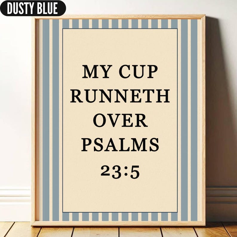 Christian Print Wall Art Scripture Wall Art Bible Verse Wall Art Matte ...