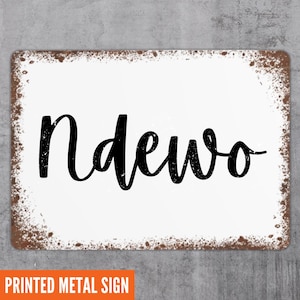 Igbo Sign Ndewo Metal Sign Plaque Front Door Wreath Front Door Decor Wall Art Plaque Southeastern Nigeria Christmas Gift Aluminum