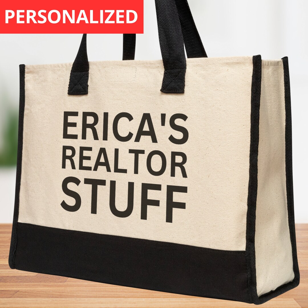 Realtor Tote Bag Personalized Business Tote Bag Custom Real Estate Agent Gift Bulk Business Logo Realtor Real Estate Tote Bag - Etsy