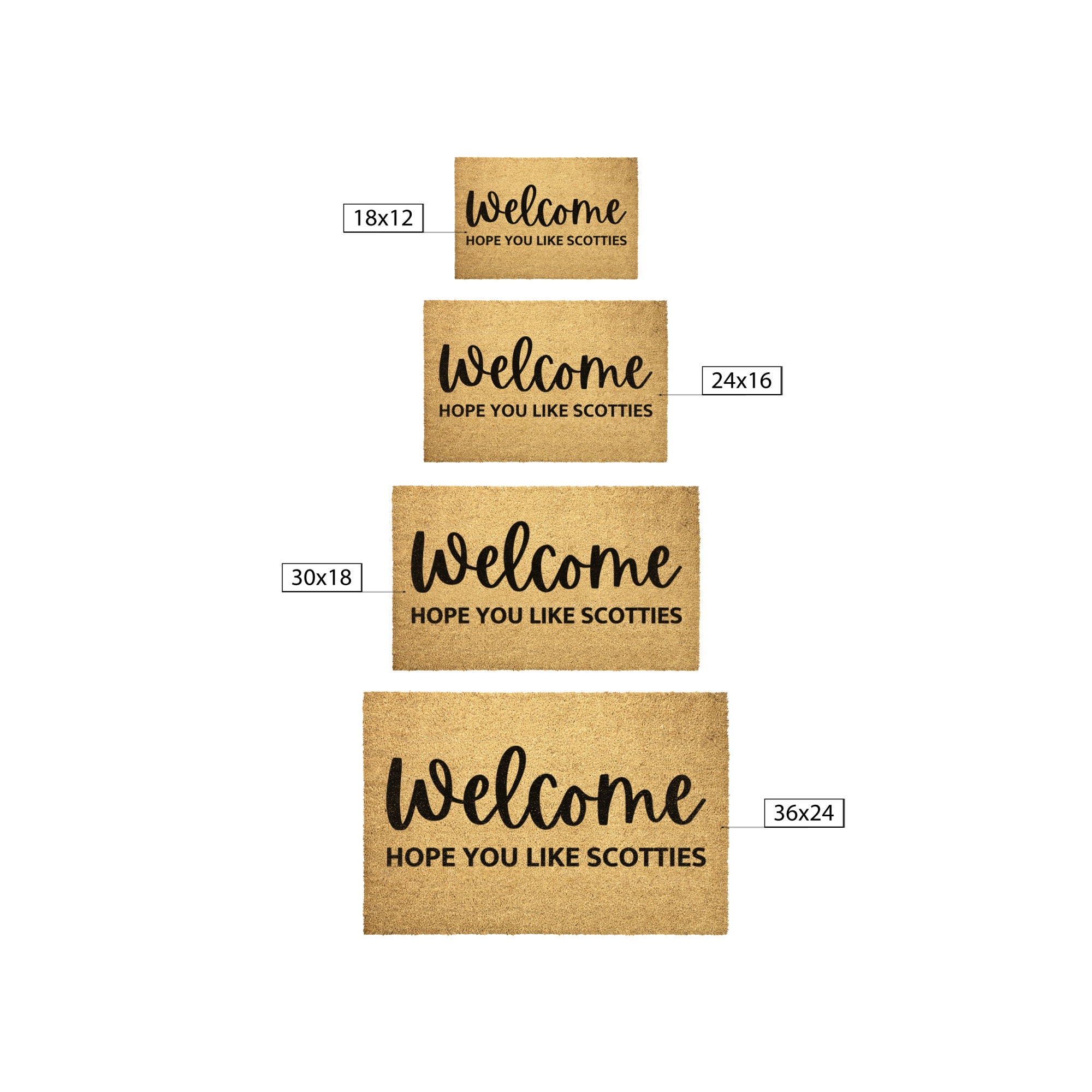 Scotty Rug Mat Scottie Doormat Outdoor Rug Coir Door Mat Hope You Like Scotties Decor ...