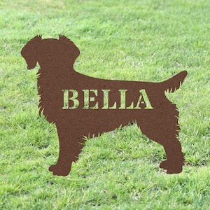 Brittany Spaniel Statue Stake, Custom Brittany Dog Outdoor Yard Art Decor, Memorial Remembrance Sculpture, Outdoor Statue