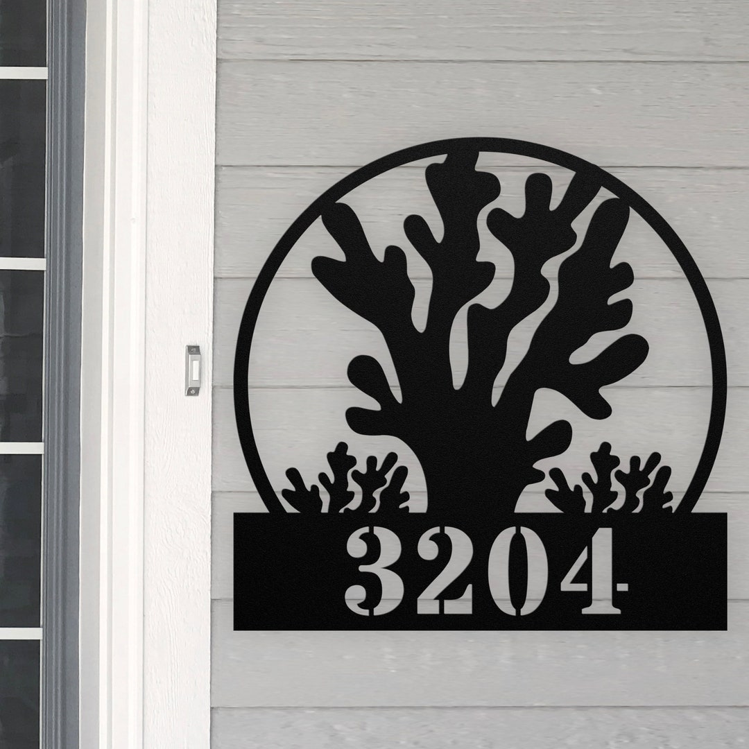 Personalized Grouper Fish Address House Number Sign