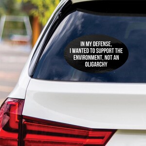 Anti Oligarchy Anti Elon Sticker Vinyl, Anti Trump EV Owner Protest Humor, Anti Elon Sticker, Funny EV Owner Gift Subtle Fck Trump Gift o