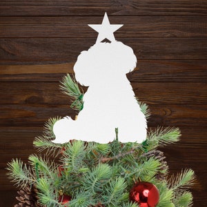 Shih Tzu Tree Topper Christmas Holiday Decoration, Custom Shih Tzu Dog Outdoor Garden Art Decor, Memorial Remembrance Sculpture Silhouette