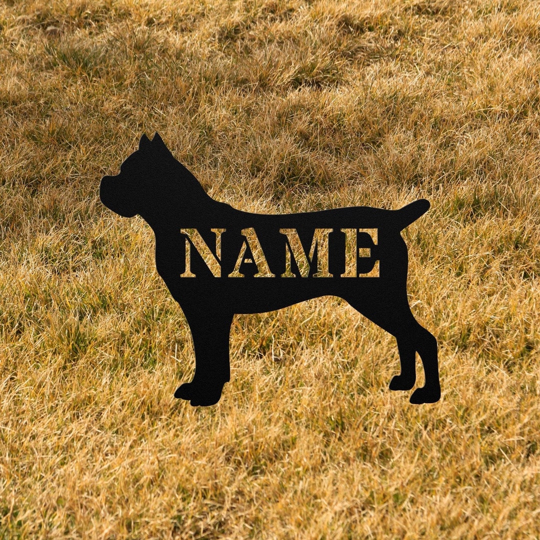 Personalized Cane Corso Garden Statue Stake, Custom Cane Corso Outdoor