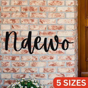 Igbo Metal Sign Ndewo Wall Art Plaque Southeastern Nigeria Front Home Decor Porch Door Hanger Christmas Gift